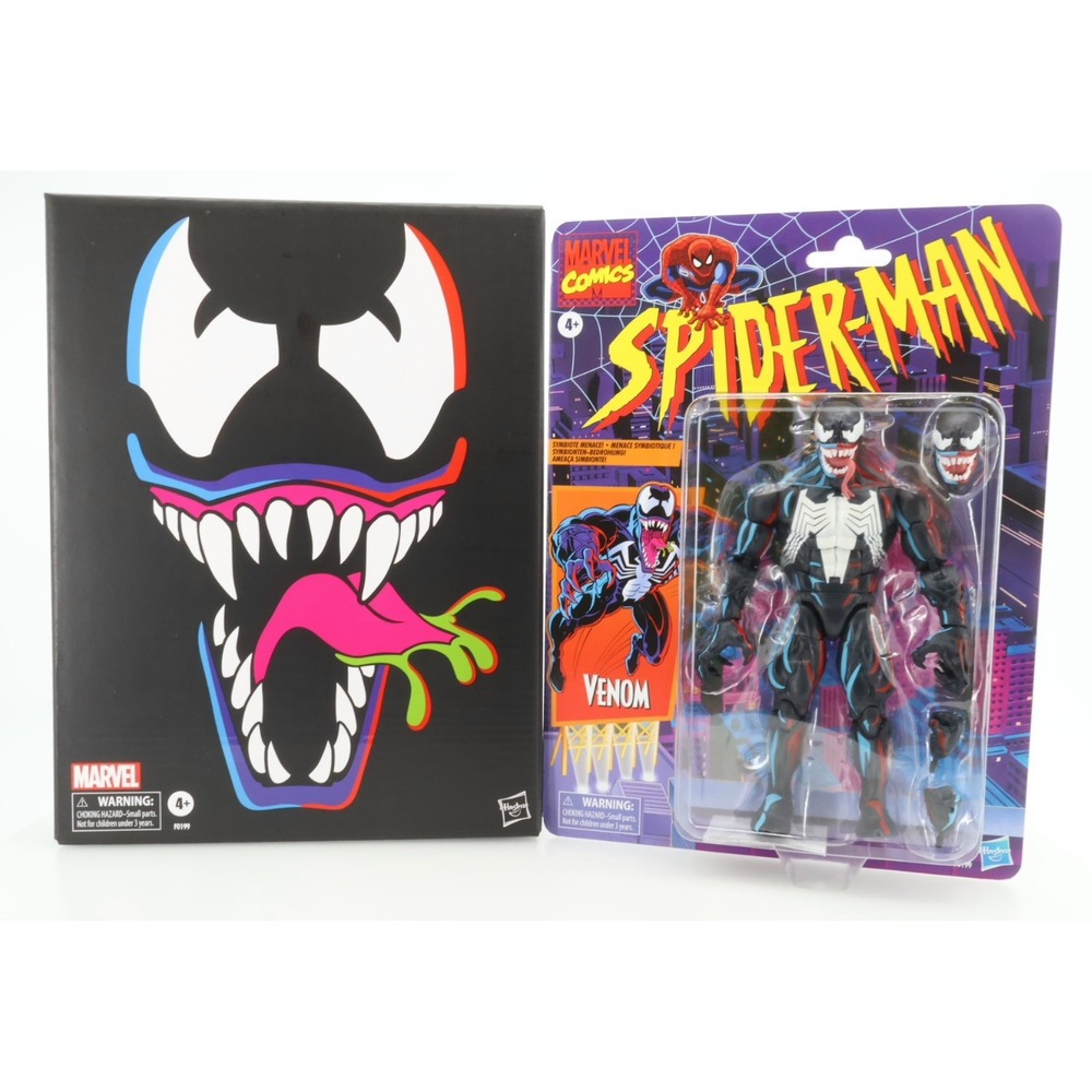 Marvel Legends Venom Figure 6" Cel-Shaded Retro Card Animated Hasbro F0199